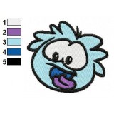 Blue Puffle Embroidery Design 02